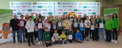 Alle TIRO Cup Teilnehmer mit TIRO, den Mitgliedern der Landesjugendleitung und 1. Vizepräsident.